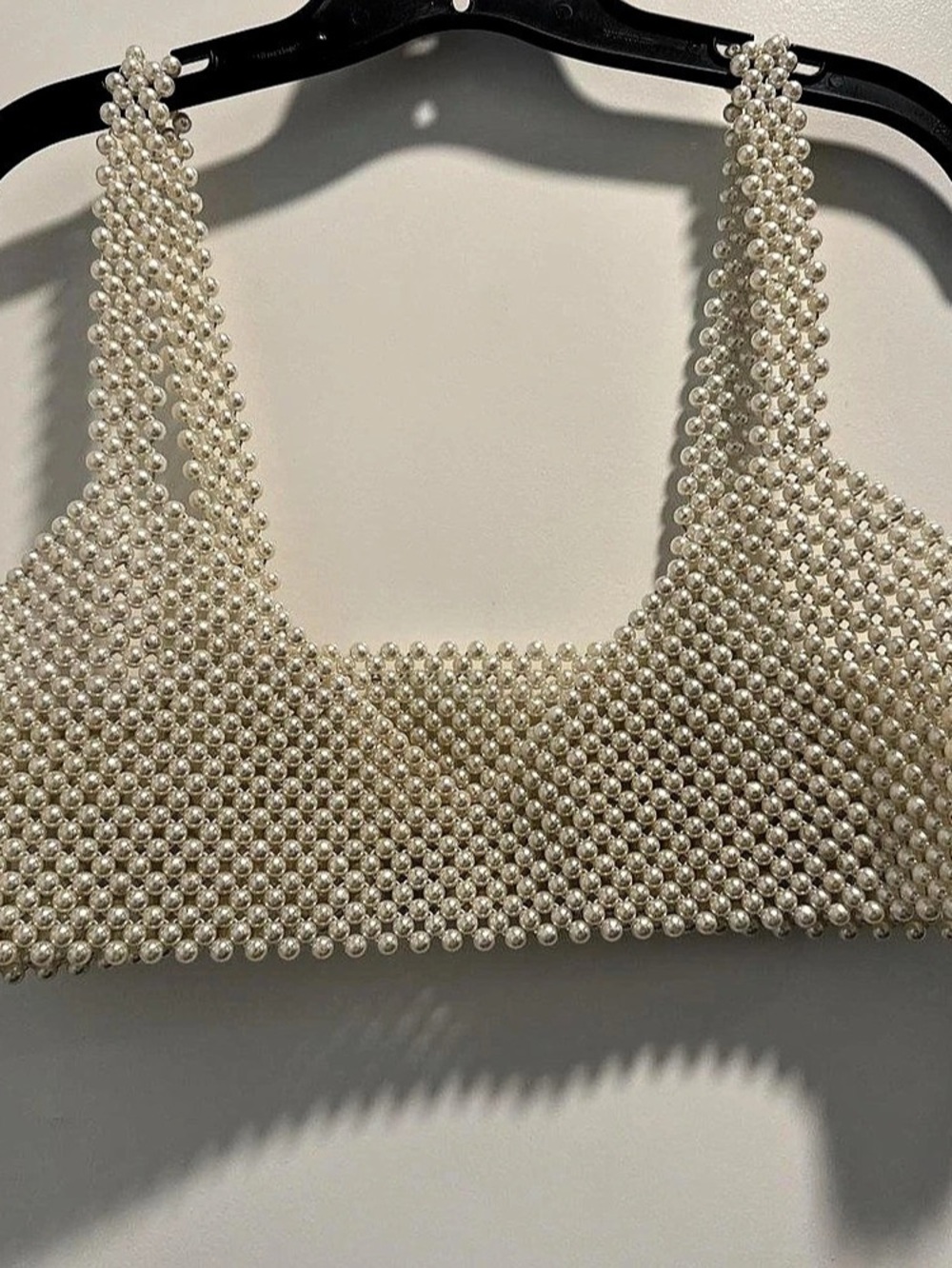 Pearl Beaded Crop Top